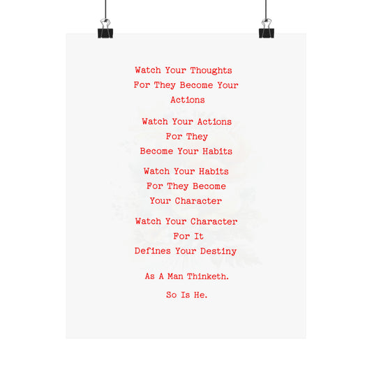 Inspirational Motivational Quote Poster Wall Art 