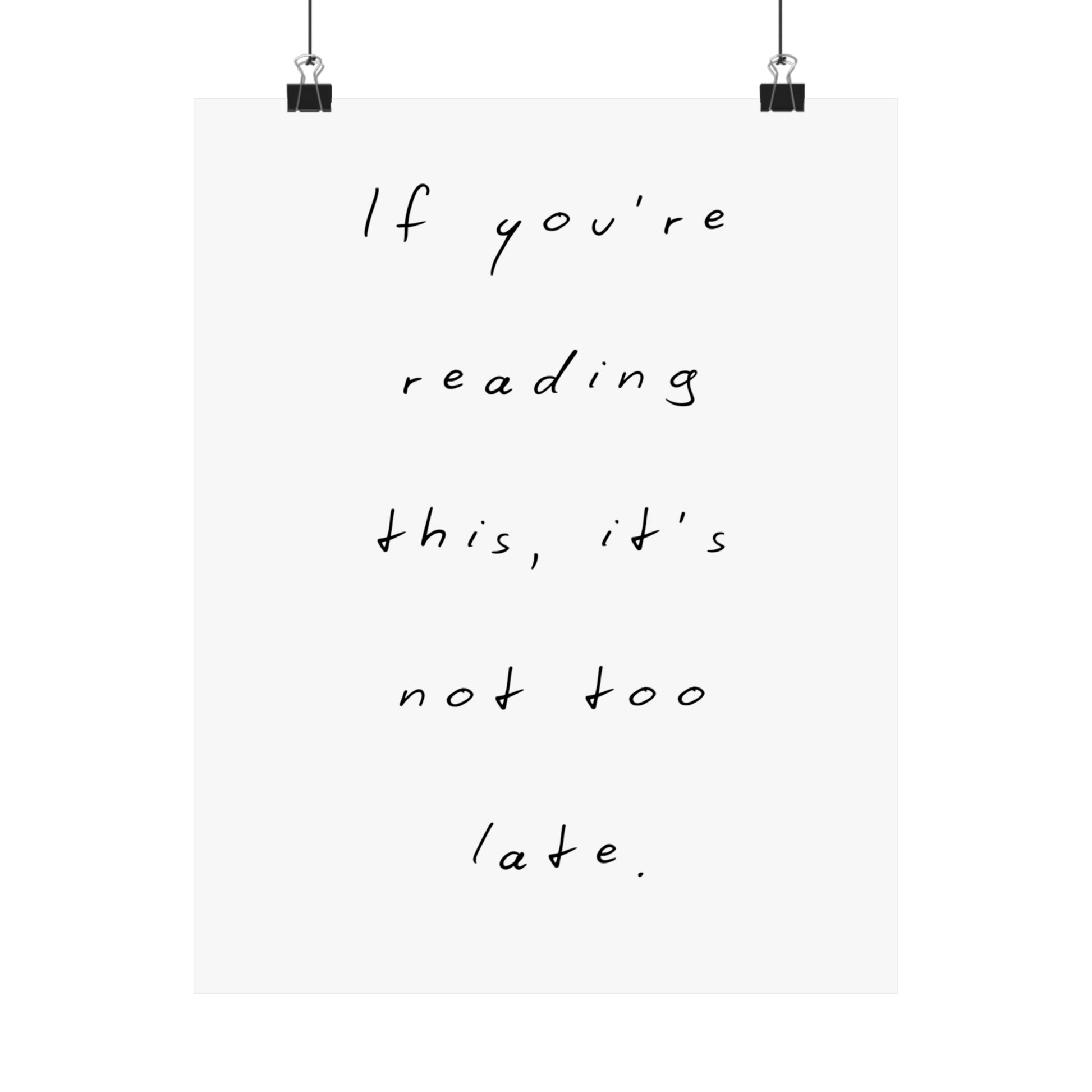 Inspirational Motivational Quote Poster Wall Art 