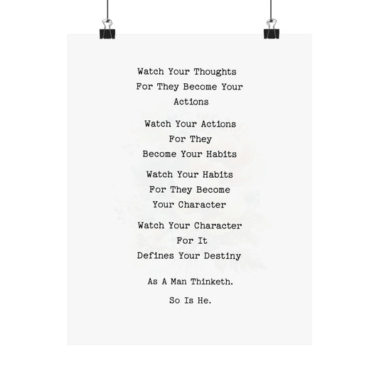 Inspirational Motivational Quote Poster Wall Art 