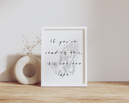 Inspirational Motivational Quote Poster Wall Art 
