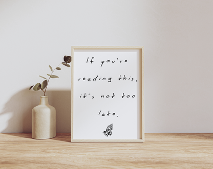 Inspirational Motivational Quote Poster Wall Art 