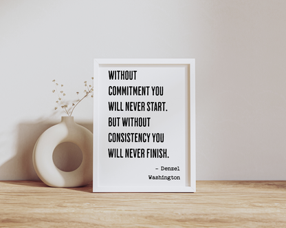 Inspirational Motivational Quote Poster Wall Art 