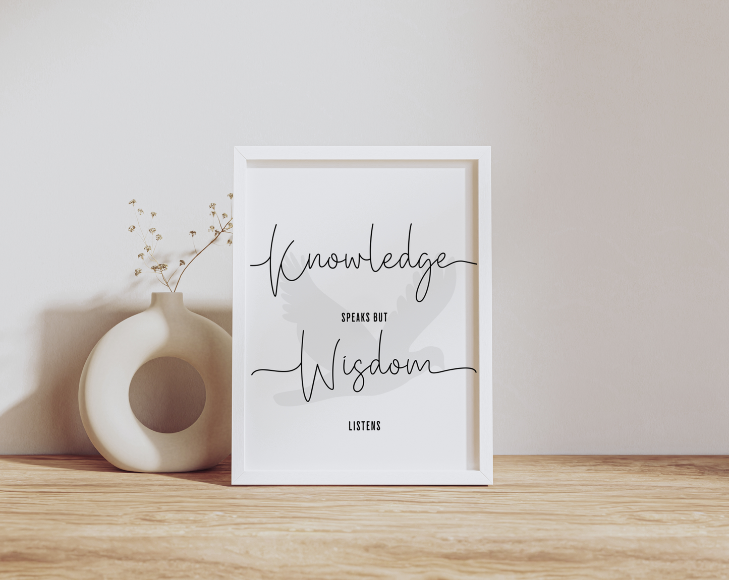 Knowledge Speaks But Wisdom Listens